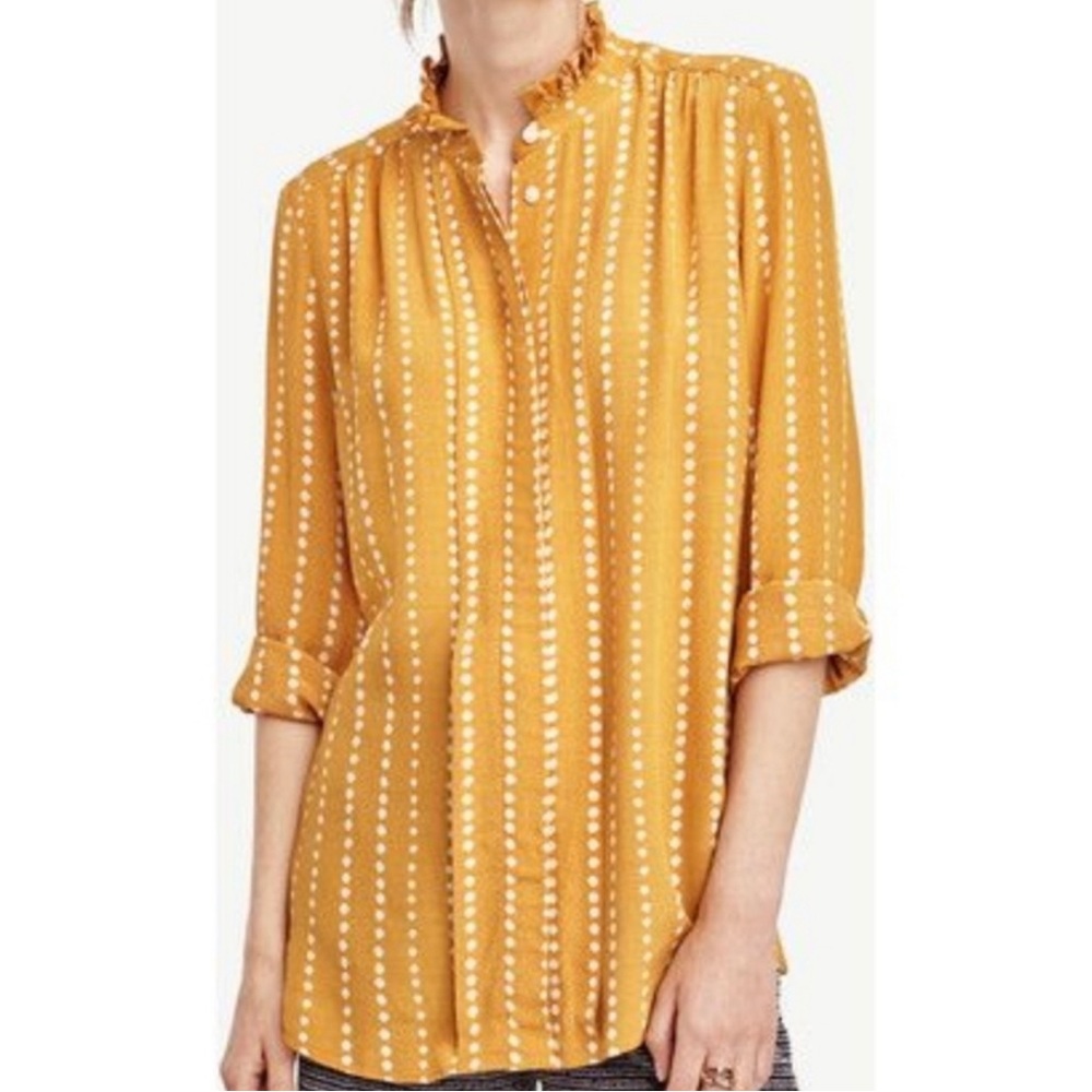 Ann Taylor ruffle button down